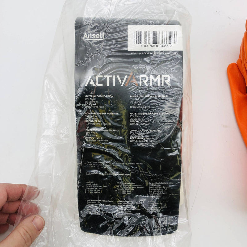 ActivArmr 97-012 Work Gloves Sz M/9 General Purpose Hi Viz Nitrile Foam 12 Pairs 7