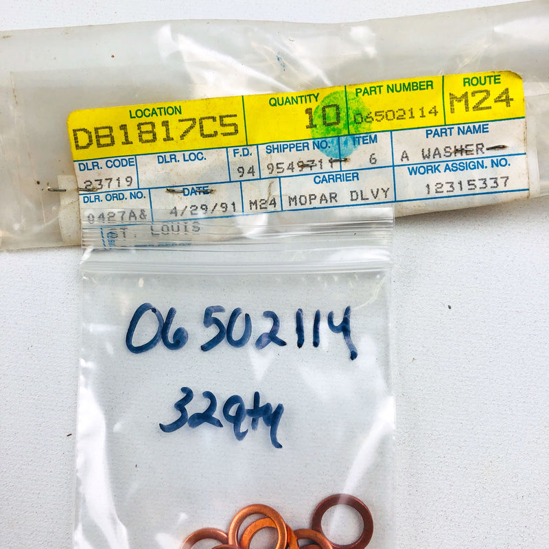 Mopar 06502114 Washer Brake Hydraulic Hose Sealing OEM NOS For Jeep 2