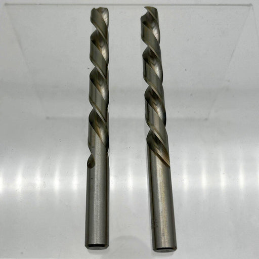 2pk Cle-Line C18428 Jobber Drill Bit 1898L 31/64 Left Hand HSS Bright 2 Flutes 1