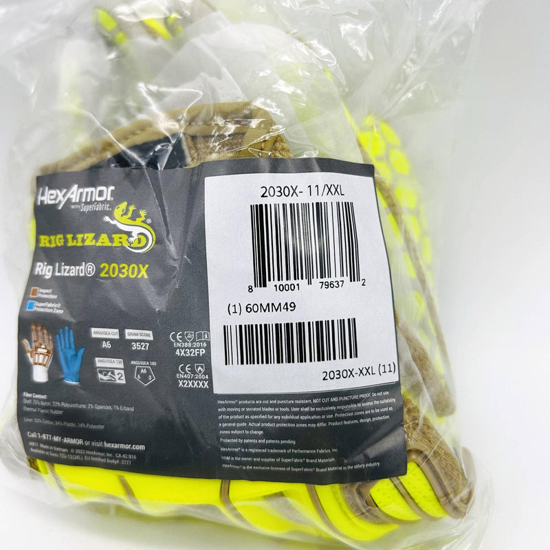 HexArmor Rig Lizard 2030X Work Glove Sz XXL 11 Mechanic Silicone Grip 1 Pair 3