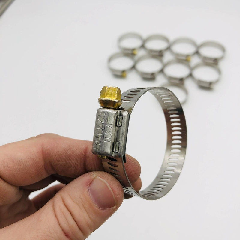 Breeze 64024 Hose Clamp 1-1/16 x 2in Worm Drive 301 SS Band 410 SS Screw 10pk 3