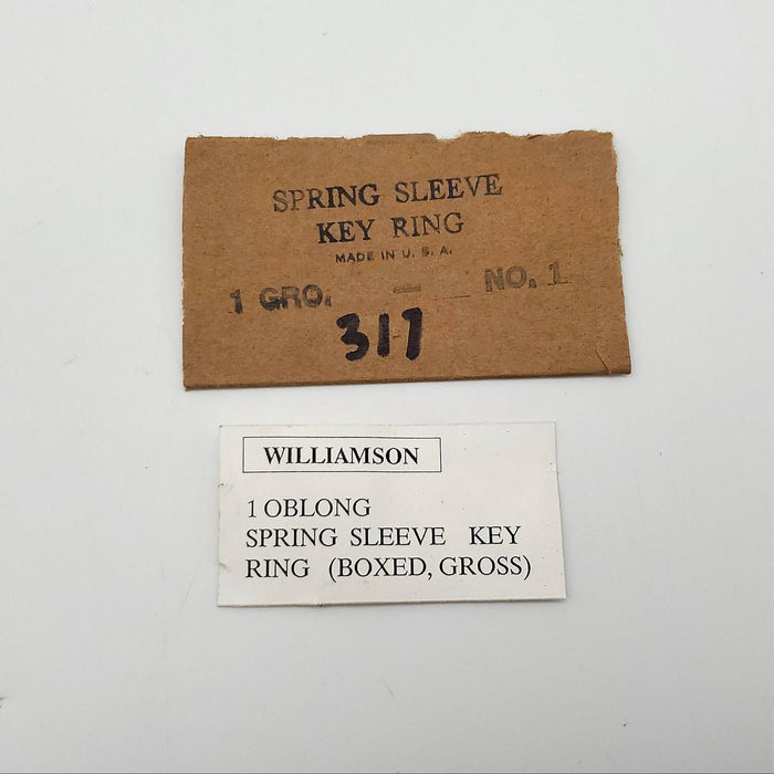 10x Williamson Key Rings Spring Sleeve 2" L x 0.7" W x 0.1" D No. 1 USA Made NOS 4