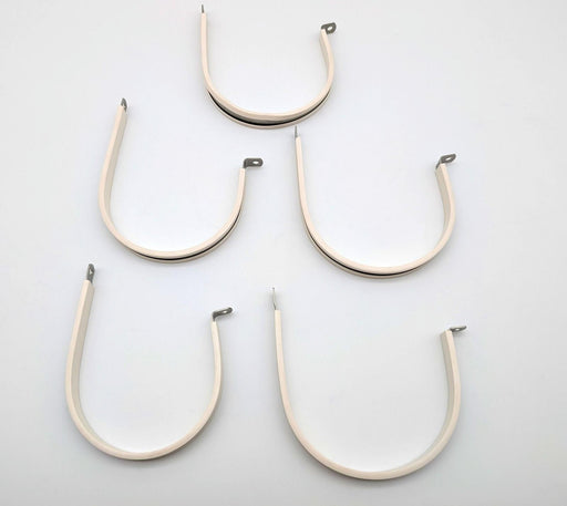 Star 3.75" Cushioned Hose Clamps 304 Stainless Steel White PVC Pack of 5 1