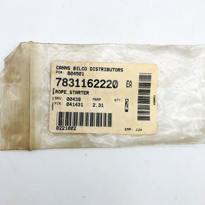 Tanaka 7831162220 Starter Rope for Chainsaw OEM NOS Superseded to 6693179 7