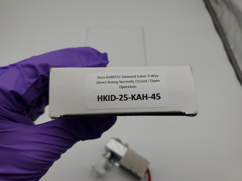 Asco 6080551 Solenoid Valve 3-Way Direct Acting Normally Closed / Open Operation 6