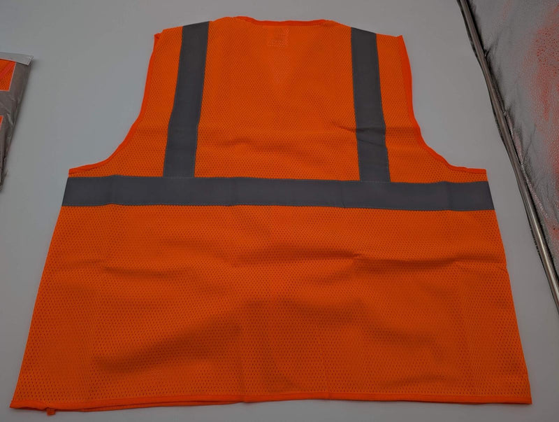 3x Cordova V210P High Visibility Safety Vests Orange XL Hook And Loop Closure 5