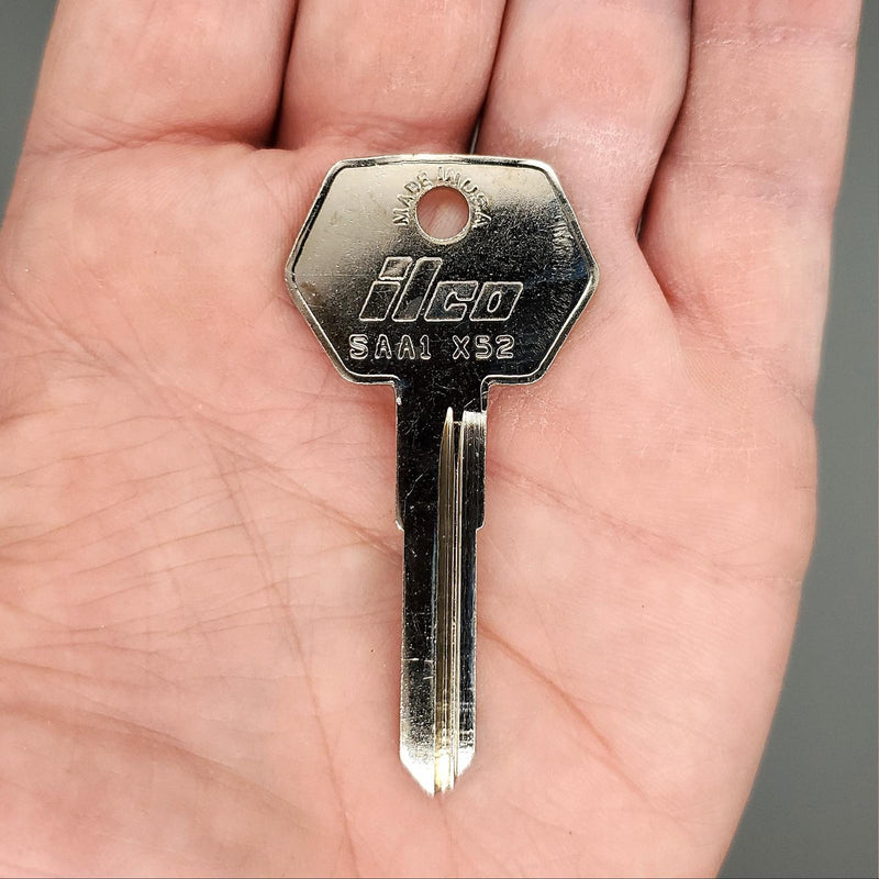 10x Ilco X52 / SAA1 Key Blanks 1981-93 SAAB 90 099 Nickel Plated NOS 1