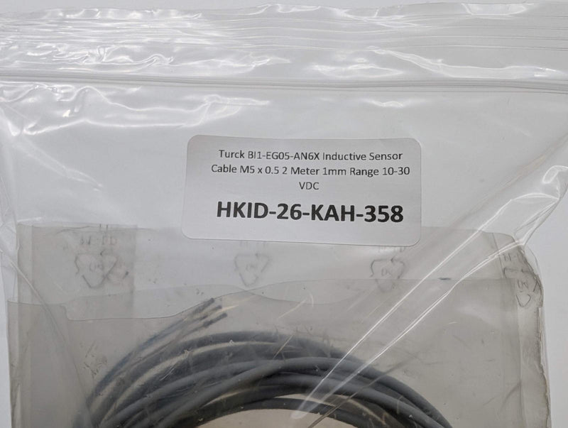 Turck BI1-EG05-AN6X Inductive Sensor Cable M5 x 0.5 2 Meter 1mm Range 10-30 VDC 5