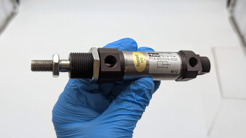 Parker P1A-S025DS-0025 Pneumatic Cylinder 25mm Bore 25mm Stroke Double Acting 1