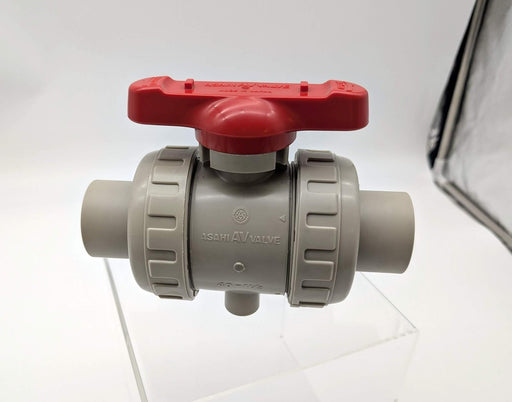 Asahi Duo Bloc 1-1/2" Ball Valve PP Body FPM Seals 150 PSI 97H04418F 1