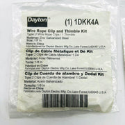 Dayton 1DKK4A Wire Rope Clip Thimble Kit 1/8in Zinc Galvanized Steel Lot of 9 2