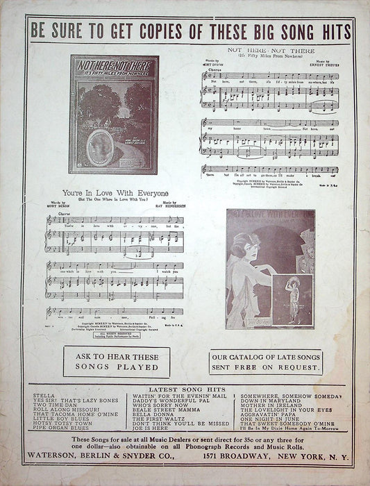 1924 A Smile Will Go A Long Long Way Vintage Sheet Music Henry Santrey Davis 5