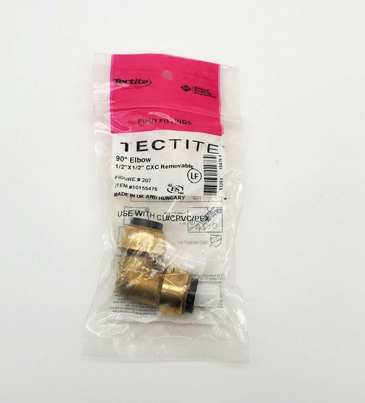 Tectite 10155476 1/2" Push Fit 90 Deg Elbow Copper x Copper x Copper by Elkhart 1