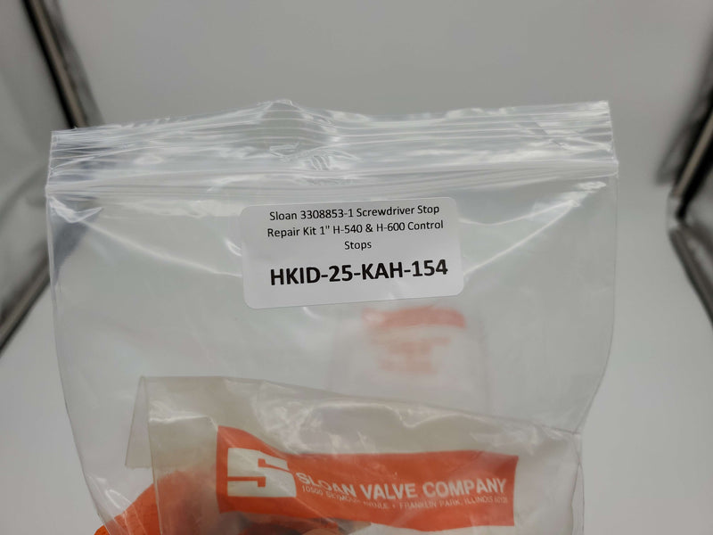Sloan 3308853-1 Screwdriver Stop Repair Kit 1" H-540 & H-600 Control Stops 5