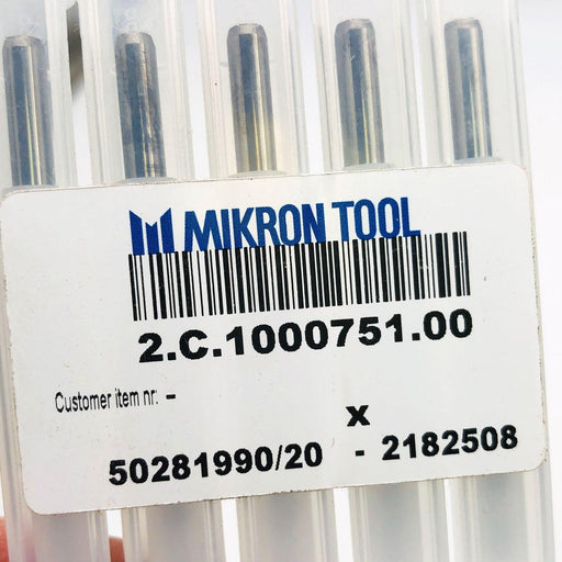 Mikron Tool 2.C.1000751.00 Drill Crazydril L Steel Dia 1.9 50281990/20 2182508 2