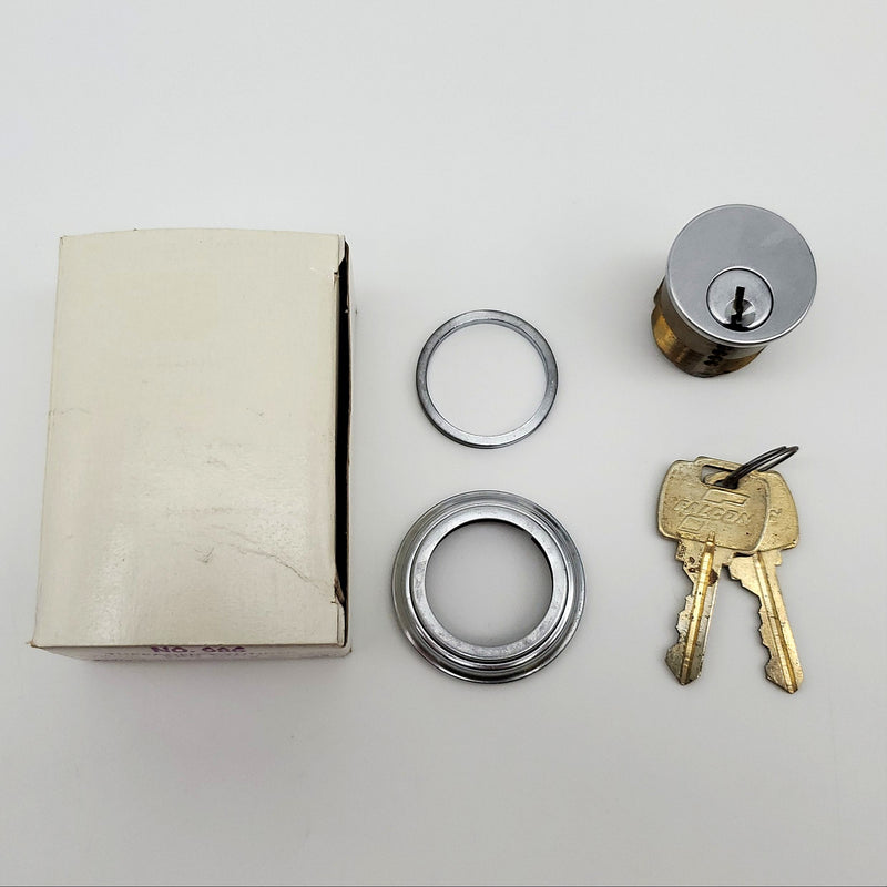 Falcon Mortise Cylinder 1-1/4" Length Satin Chrome # 986 E Keyway 5 Pin 9897 Cam 2
