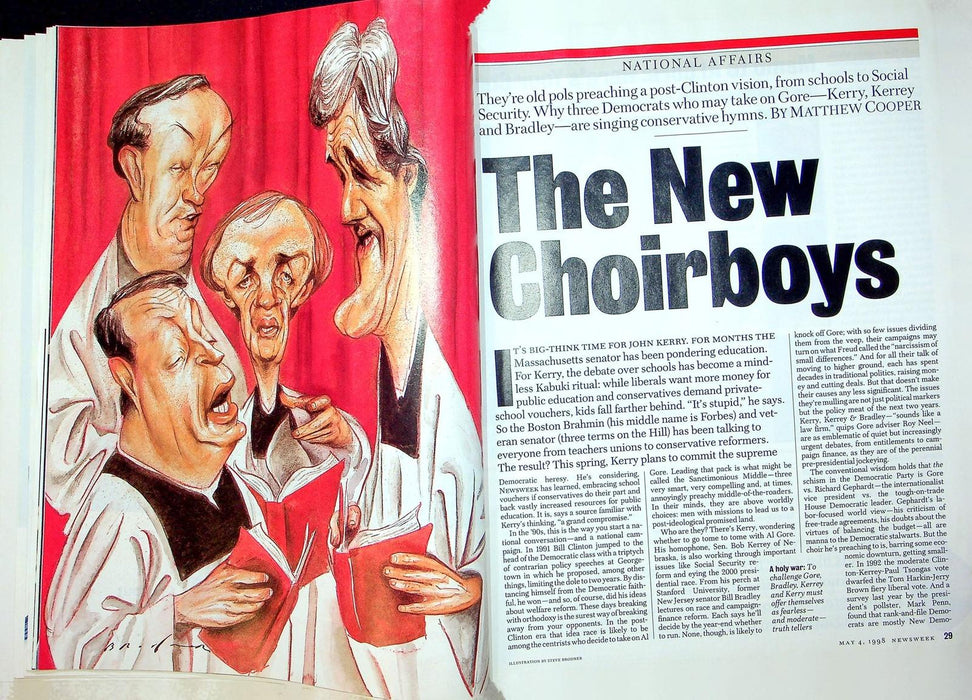 Newsweek Magazine May 4 1998 Kerry Kerrey Bradley Al Gore Paul McCartney Linda 4