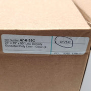 Contractor Bags 40 Gallon 4 Mil Clear Gusseted 25" x 15" x 55" Pack of 75 5