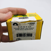 Holo Krome 73040 Socket Head Cap Screw 10-32 x 3/4 Alloy Steel Black Oxide 100pk 2