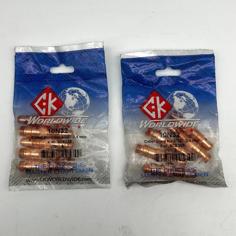 CK Worldwide 10N32 Collet Body for 3/32" 2.4mm Copper Lot of 10