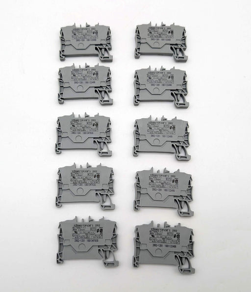 WAGO 2002-1201 Terminal Blocks 2-Conductor Feed Through DIN Rail Mount 10 Pack 1