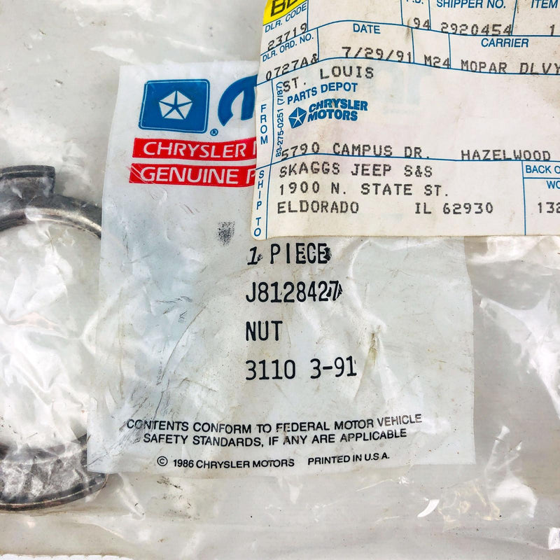 Mopar J8128427 Nut for Steering Gear for Adjuster OEM NOS 1981-86 CJ 5-8 Scrmblr 6