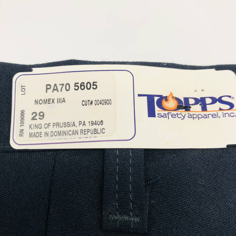 Topps PA705605 Trouser Flame Resistant 29x36 Nomex IIIA 4.5oz Navy Blue NWT 2