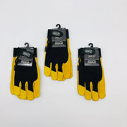 Ironcat 86350 Cowhide Leather Gloves 2XL Hvy Duty Mechanics Hook Loop 3 Pairs 7