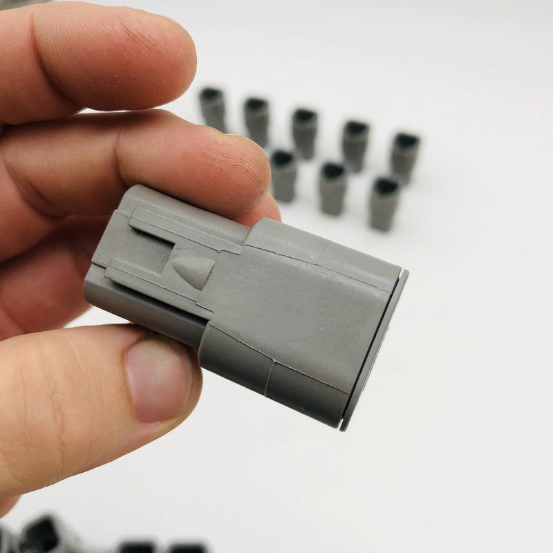 TE Connectivity DTP04-4P Receptacle Connector 4 Pin Grey Wire to Wire Pack of 10 7