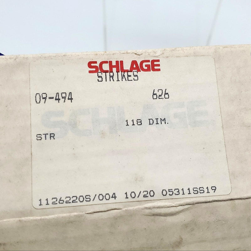 Schlage 09-494 L-Strike Satin Chrome 1-1/8" Lip Length Schlage Mortise Locksets 4