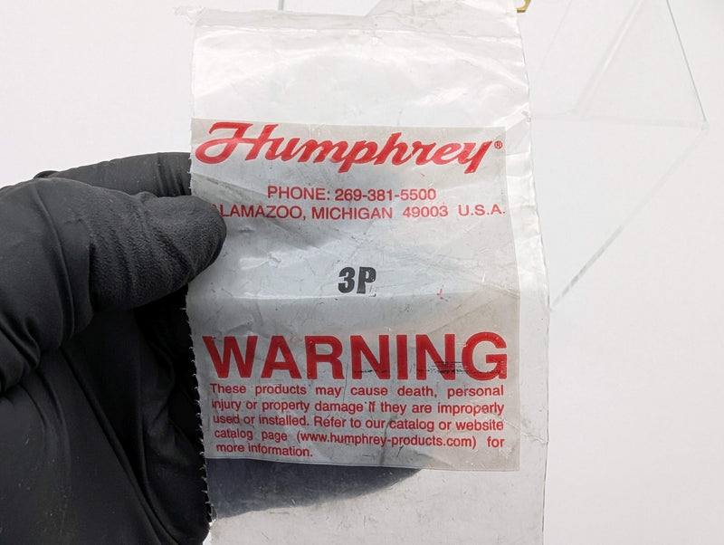 Humphrey 3P TAC 3-Way Push Button Pneumatic Valve Spring Return Normally Closed