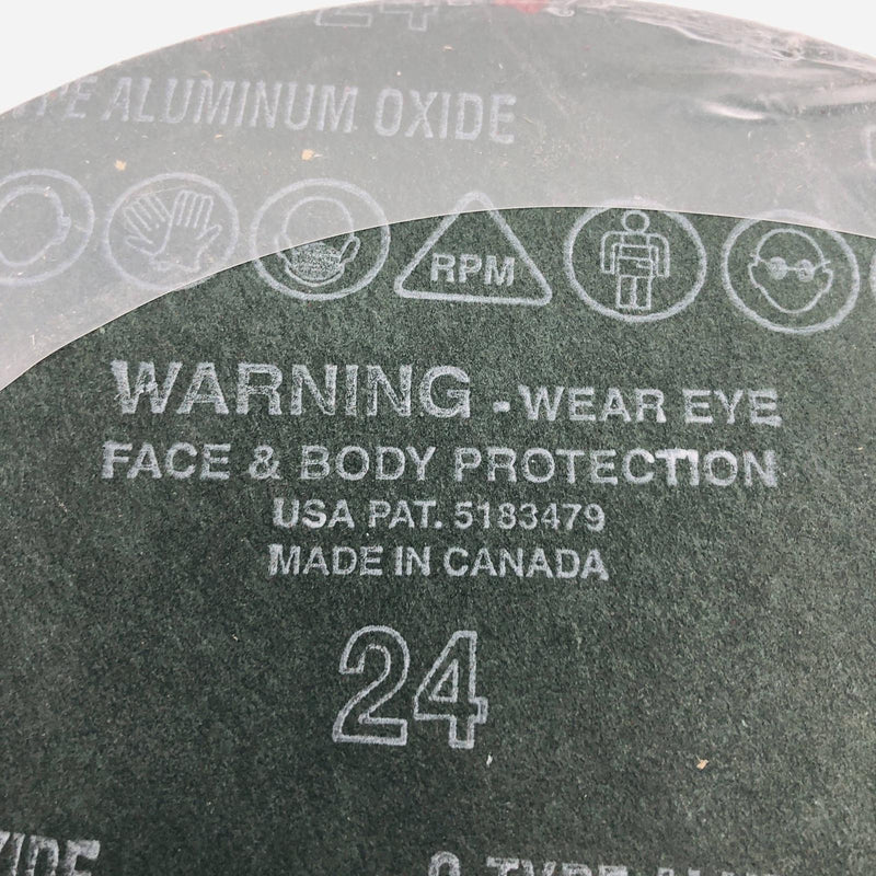 Resin Fibre Discs Type C 9" x 7/8" 24 Grit AL/Ox Abrasives South 02678 25pk 9