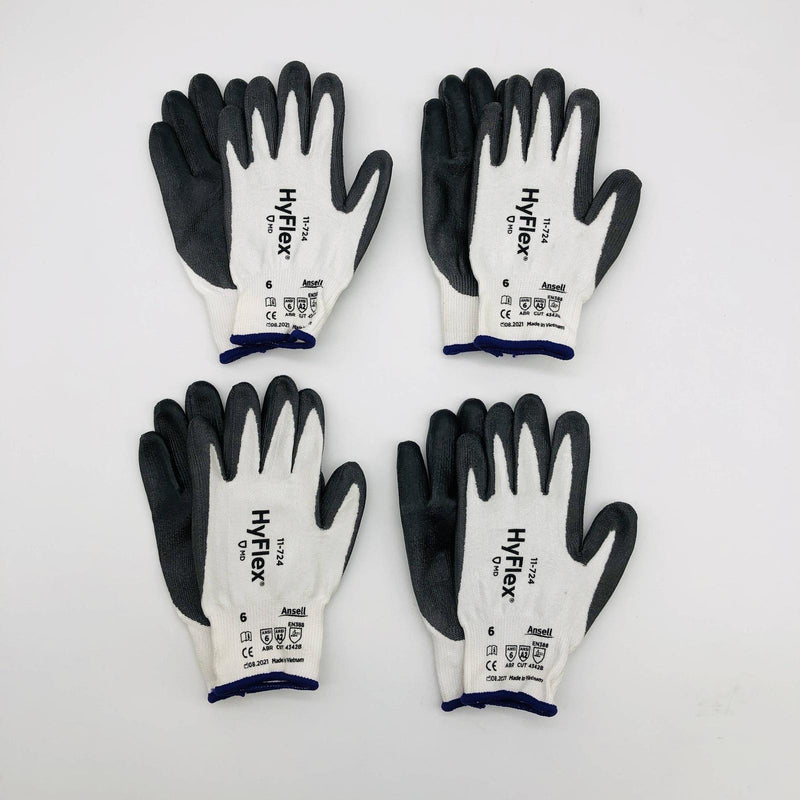 Ansell Hyflex 11724 Cut Resistant Work Glove Size XS 6 Nitrile Foam Palm 4 Pairs 8