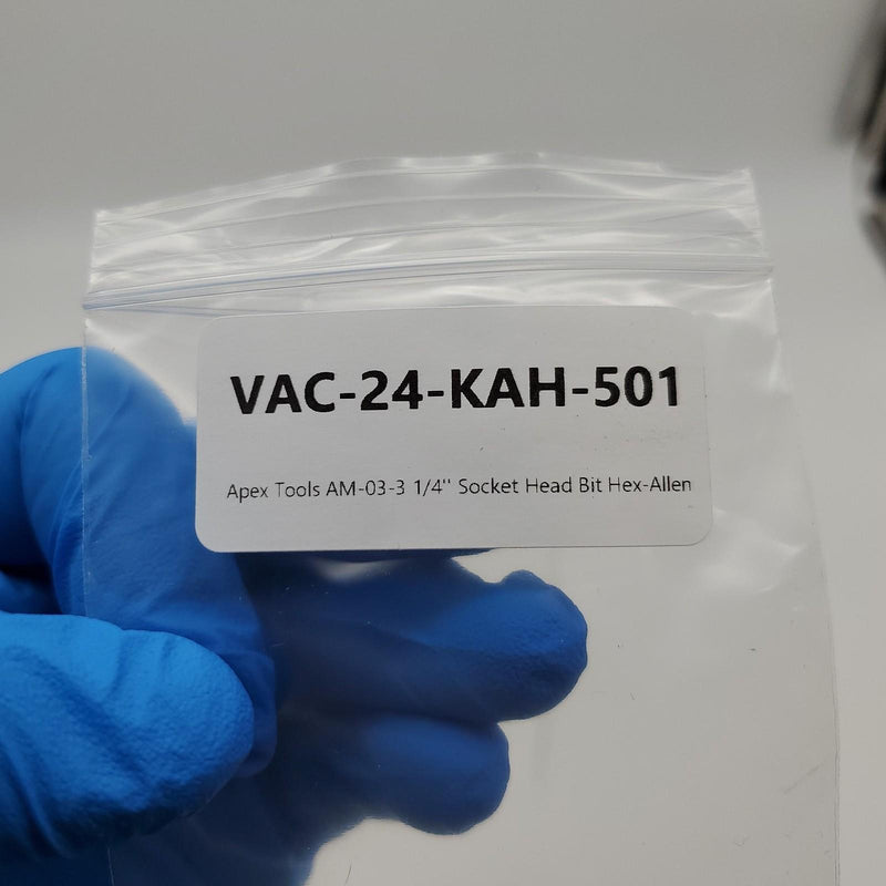 Apex Tools AM-03-3 1/4'' Socket Head Bit Hex-Allen Power Drive Bit 5