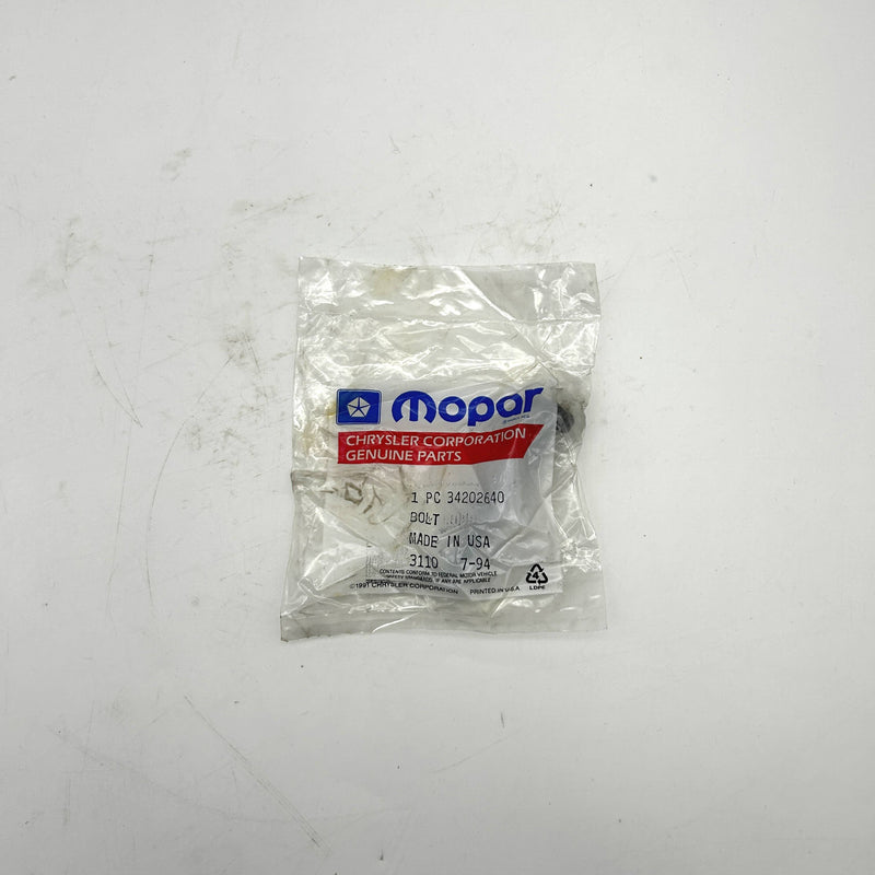Mopar 34202640 Bolt for Front Suspension Arms OEM NOS 88-90 Cher Wag Com Sealed