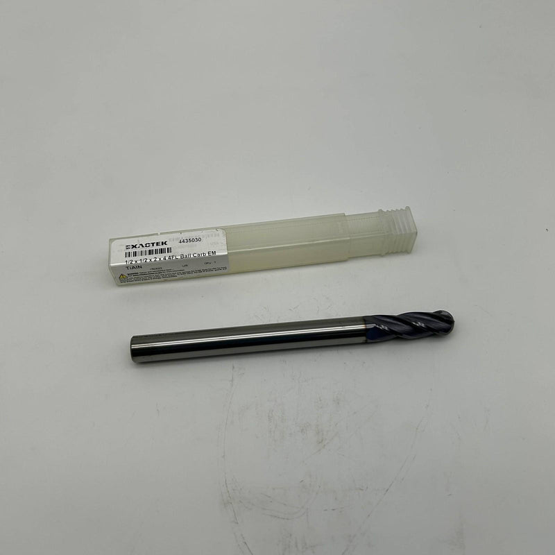 Ball End Mill Carbide 1/2 x 1/2 x 2 x 4 TIAIN EM 4 Flutes Exactek 4435030 1ct 8