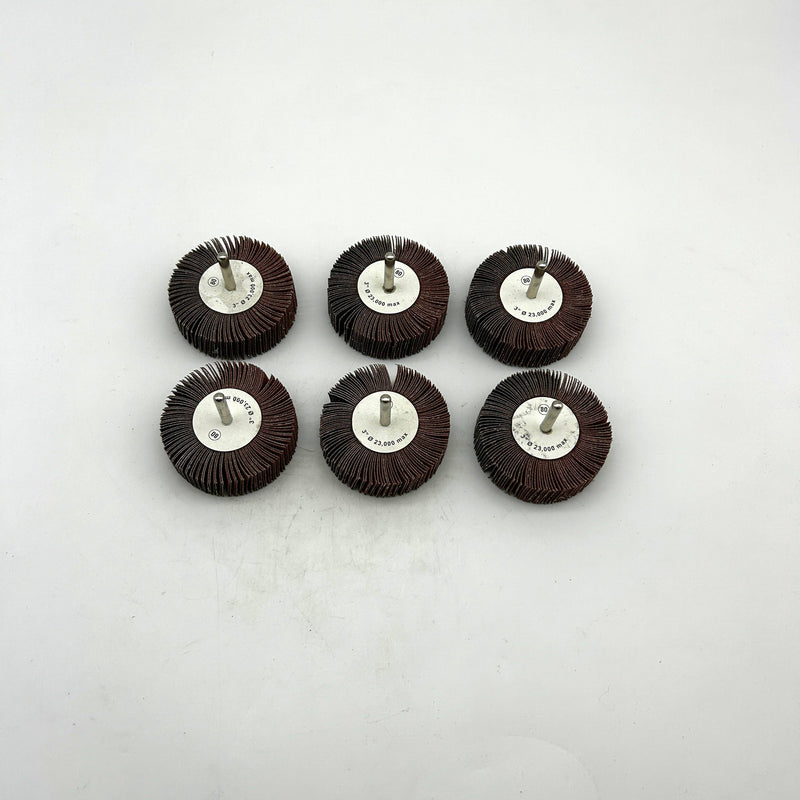 CGW 39949 Flap Wheel 3in Diameter x 1in Thick x 1/4 Shank AO 80 Grit Medium 6pk