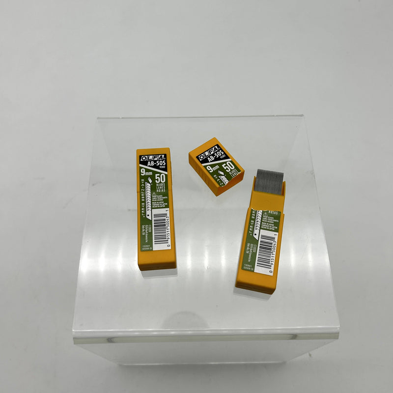 Olfa 9282 AB-50S Blade Cutters 9mm Stainless Steel Snap Off 2Pks/100Blades