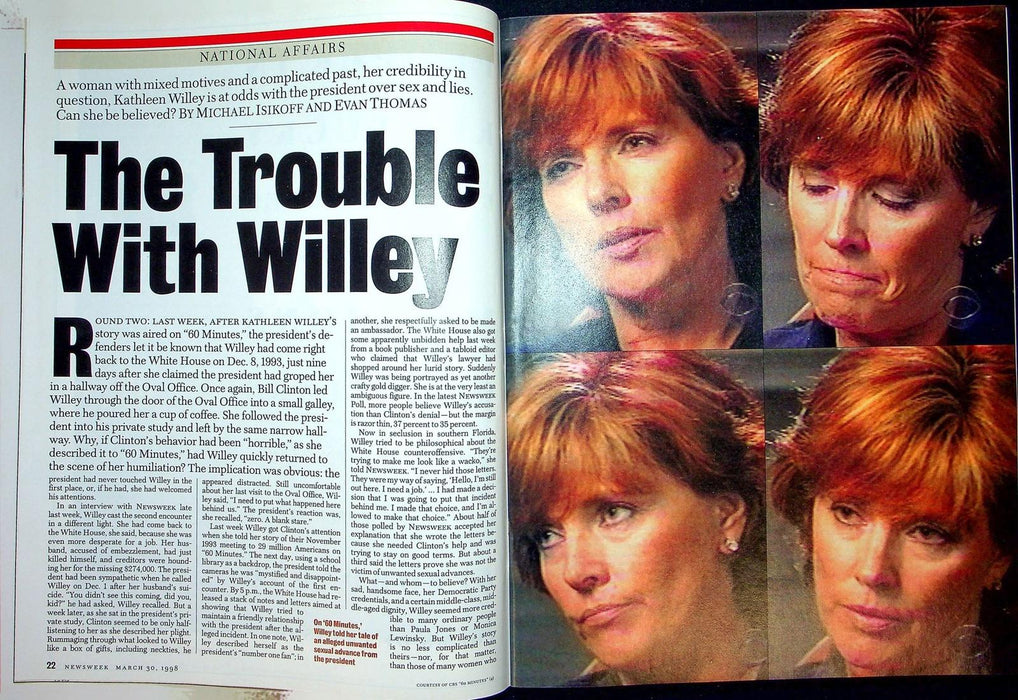 Newsweek Magazine March 30 1998 Kathleen Willey Nike Marketing Brand Woes 4