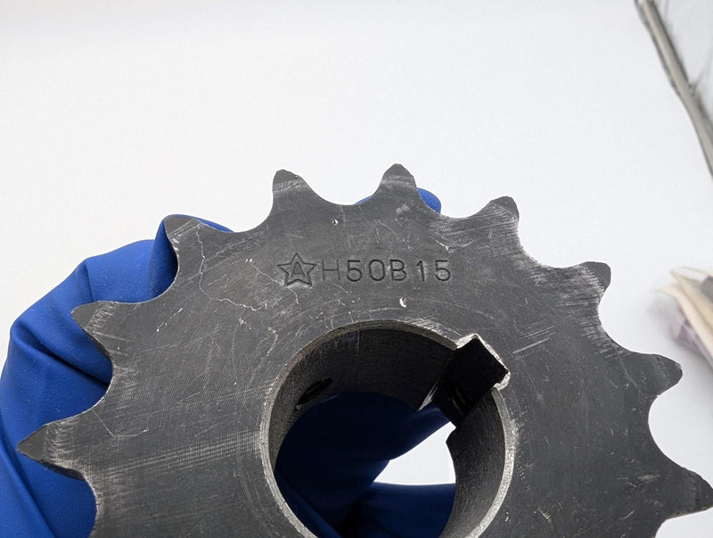 Tsubaki 50B15F-1-1/8 Roller Chain Sprocket 1.125" Bore 15 Teeth 50 / 5/8 Chain 3