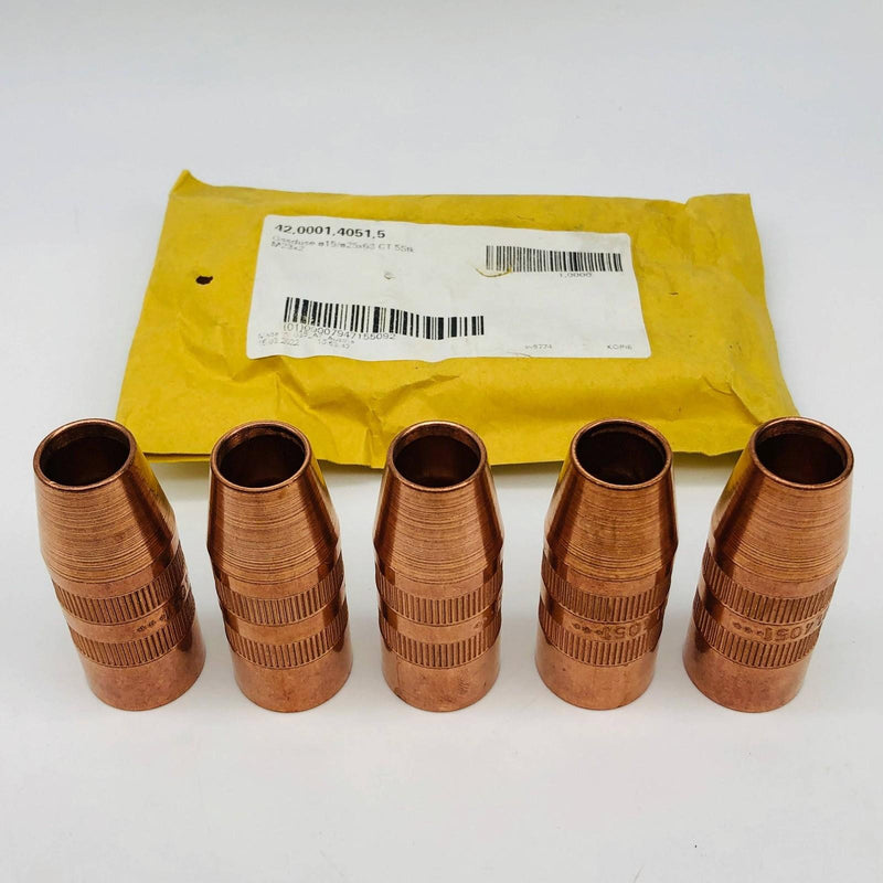 Fronius 42.0001.4051.5 Gas Nozzle 15/25X63 For Mig Welding Pack of 5 1