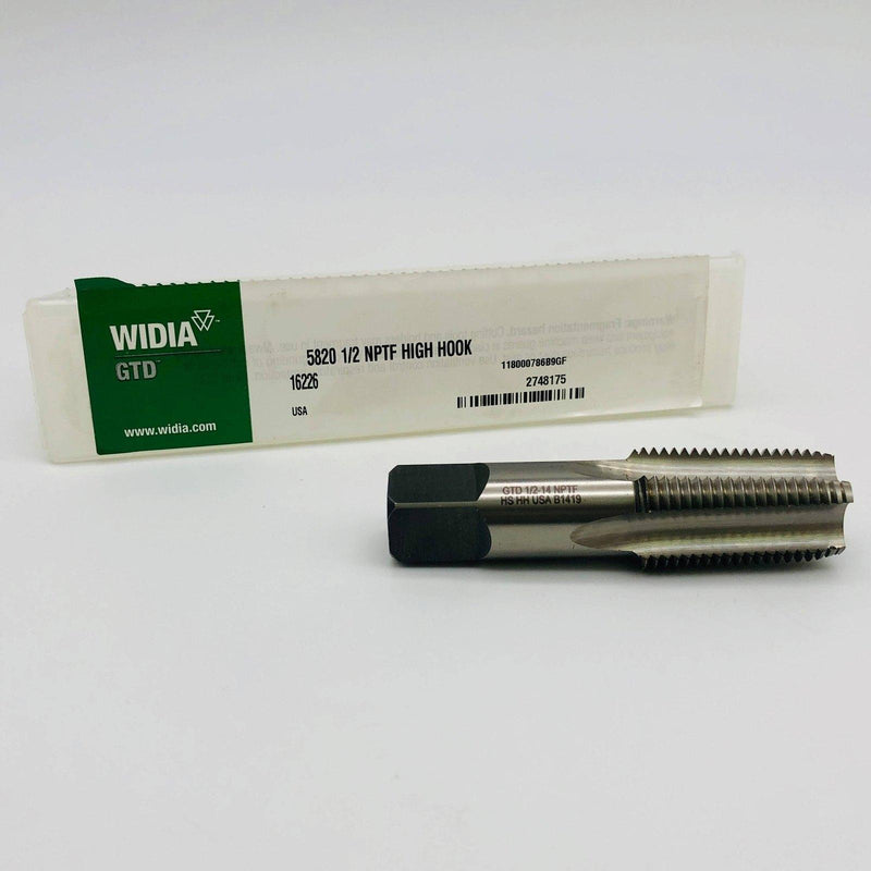 Widia 2748175 Pipe Tap Series 5820 1/2 NPTF High Hook 16226 Production Taper 1