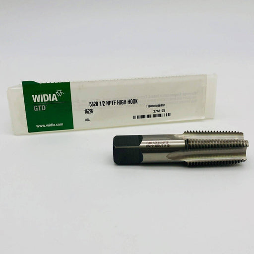 Widia 2748175 Pipe Tap Series 5820 1/2 NPTF High Hook 16226 Production Taper 1