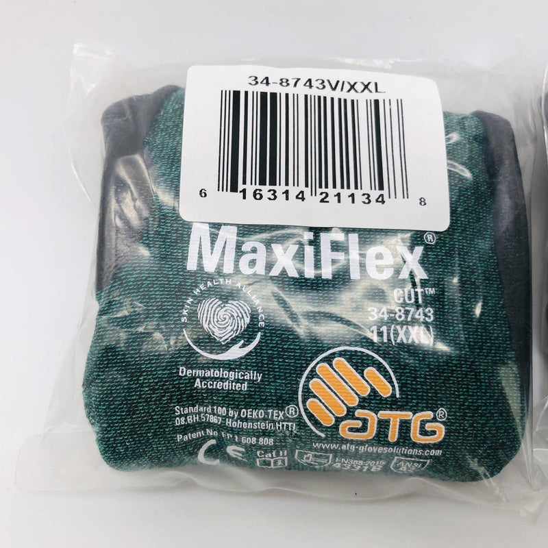 ATG 34-8743V Maxiflex Cut Resistant Gloves 2XL Palm Coated Breathable 3 Pairs 2