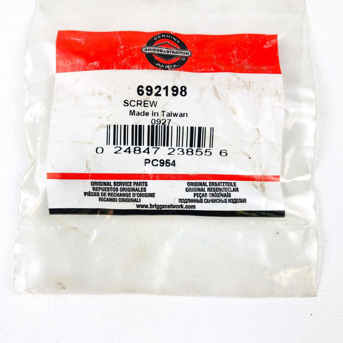 Briggs and Stratton 692198 Screw OEM NOS Sealed Coated Taiwan 4