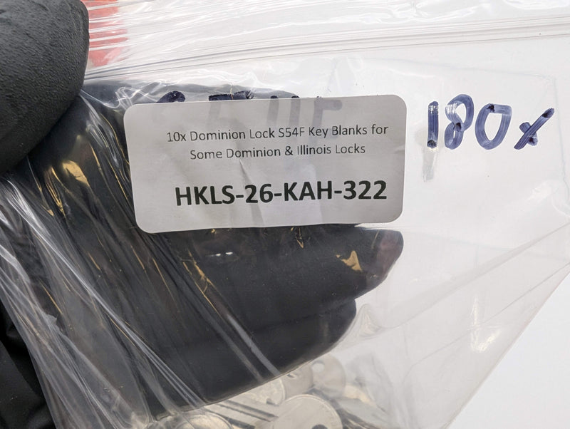 10x Dominion Lock S54F Key Blanks for Some Dominion & Illinois Locks