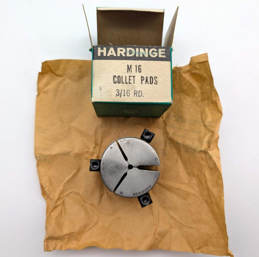 Hardinge M16 3/16" Round Smooth Collet Pads 3-Segment for M-Series Collet 1
