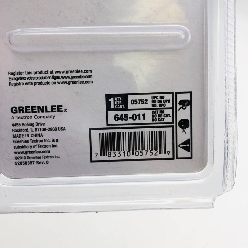 Greenlee 645-011 Quick Change Cutter Shank Small Arbor 3/8 Chuck Carbide 05752 6