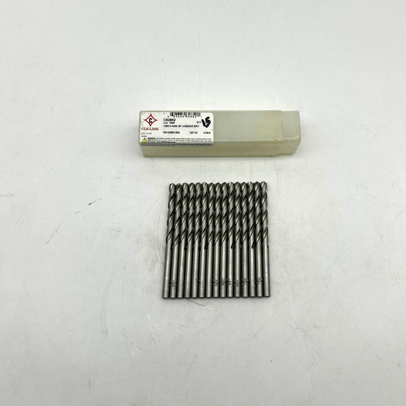 Cle-Line C62852 Jobber Drill Bit 5.4mm 1898 General Purpose HSS Bright Lot of 15