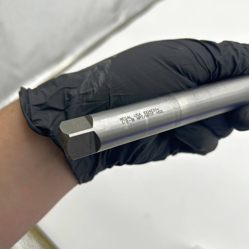 Regal Cutting Tools 015923AS Pipe Tap Taper Ext 3/8-18 NPT/NPTF 4FL 10in OAL